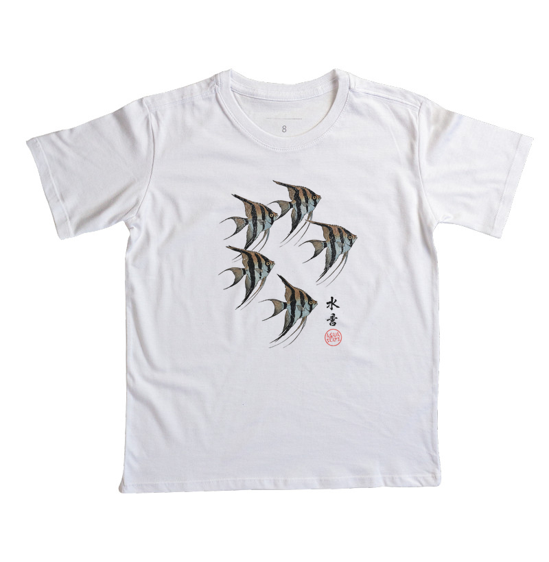 Camiseta Acará Bandeira Altum - Estilo Xilogravura Japonesa