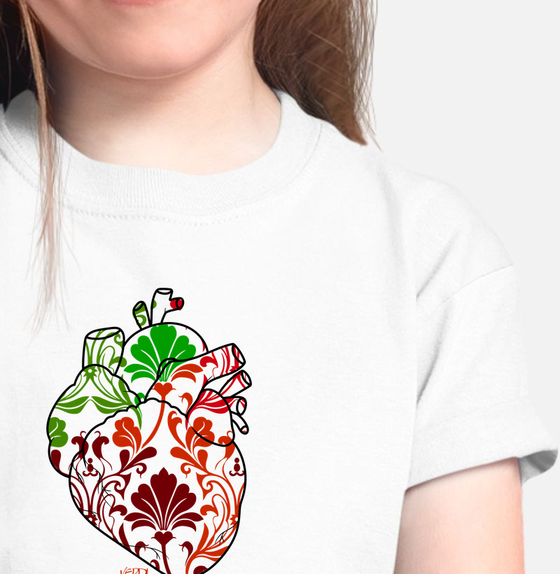 Coração com flores