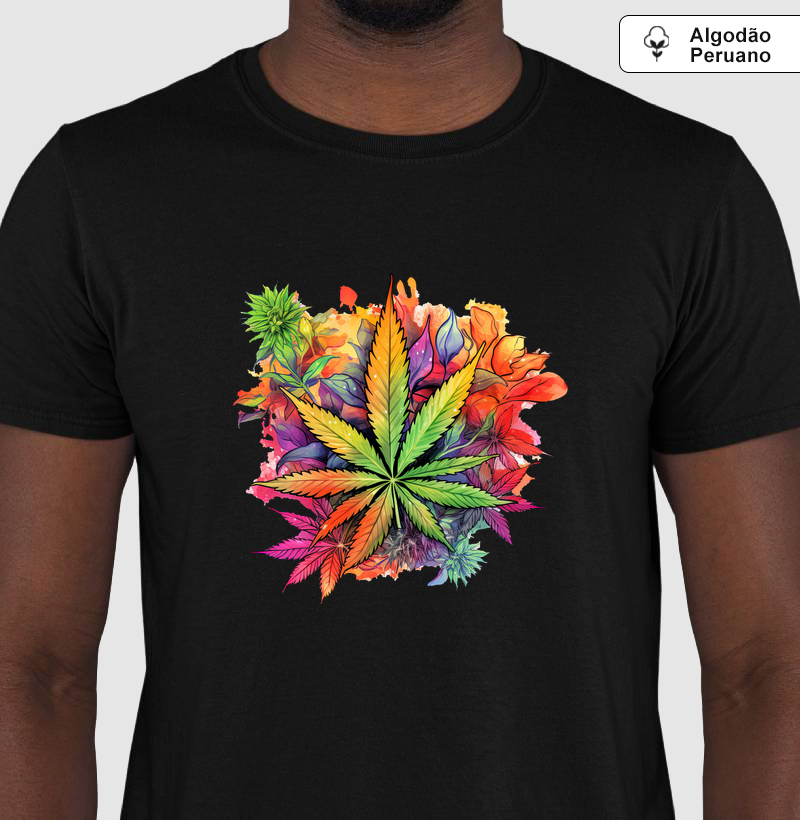Camiseta Algodão Peruano Spectrum Leaf