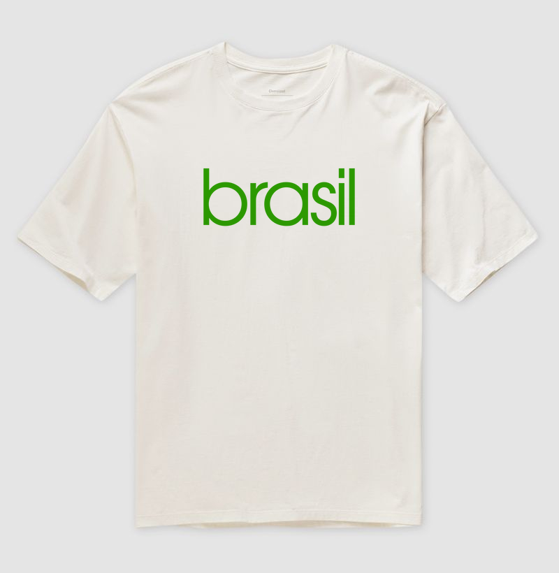 Camiseta Oversized Brasil Estampa Verde
