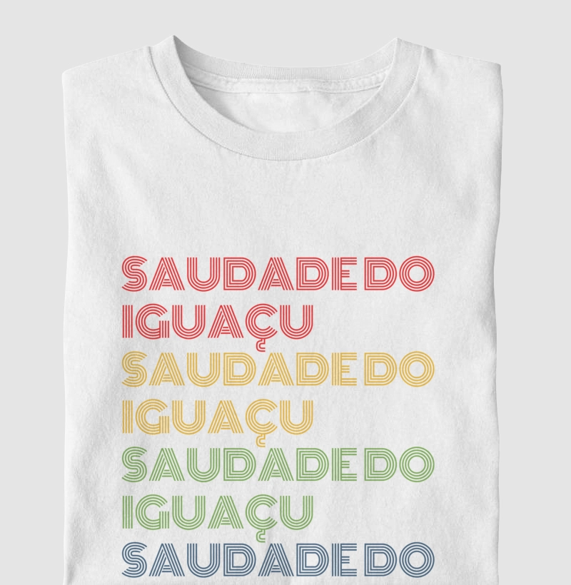 Saudade do Iguaçu Letreiro Retrô