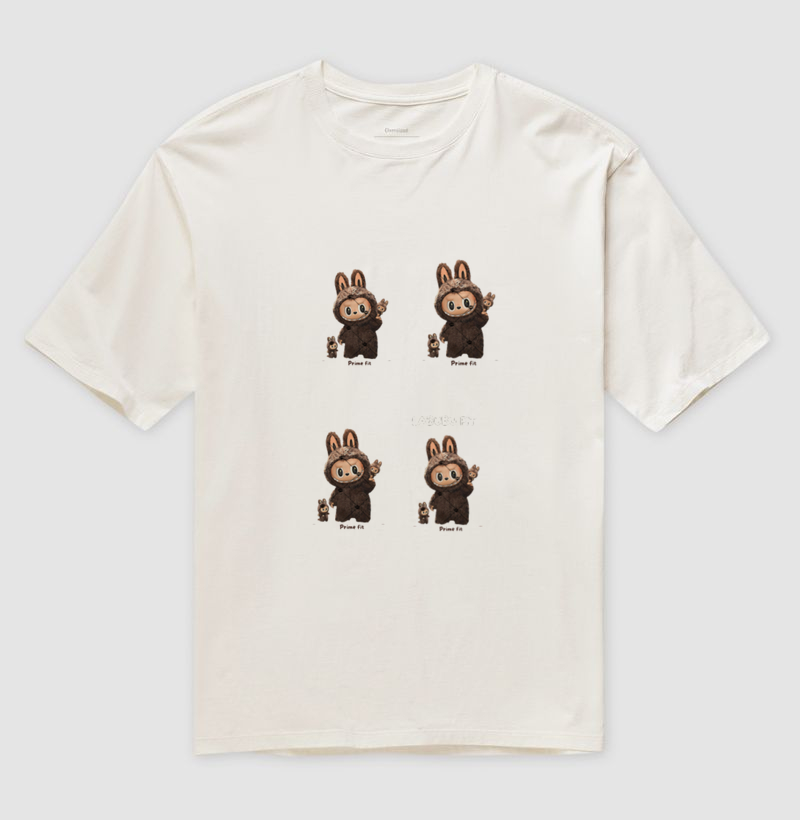 Camiseta Oversized -labubu  personalizada 