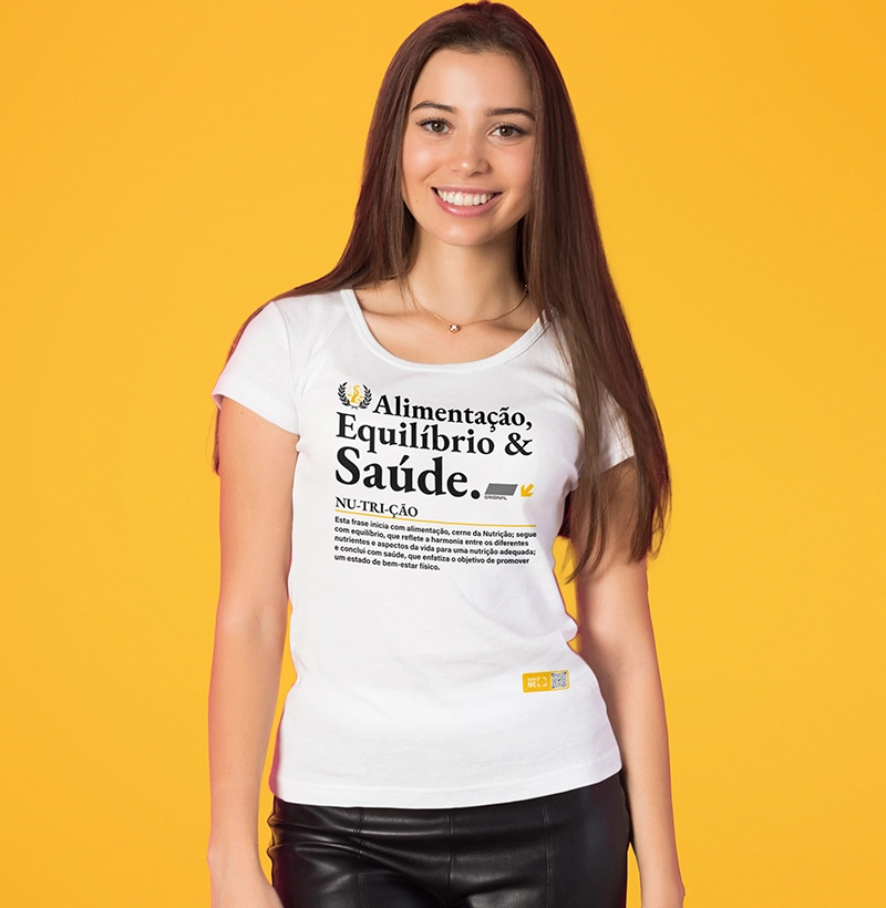 Camiseta Nutrição Alimentação