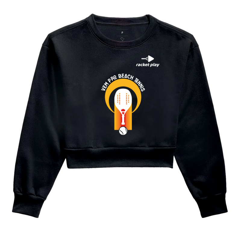 Cropped Moletom Beach Tennis - Vem pro Beach Tennis