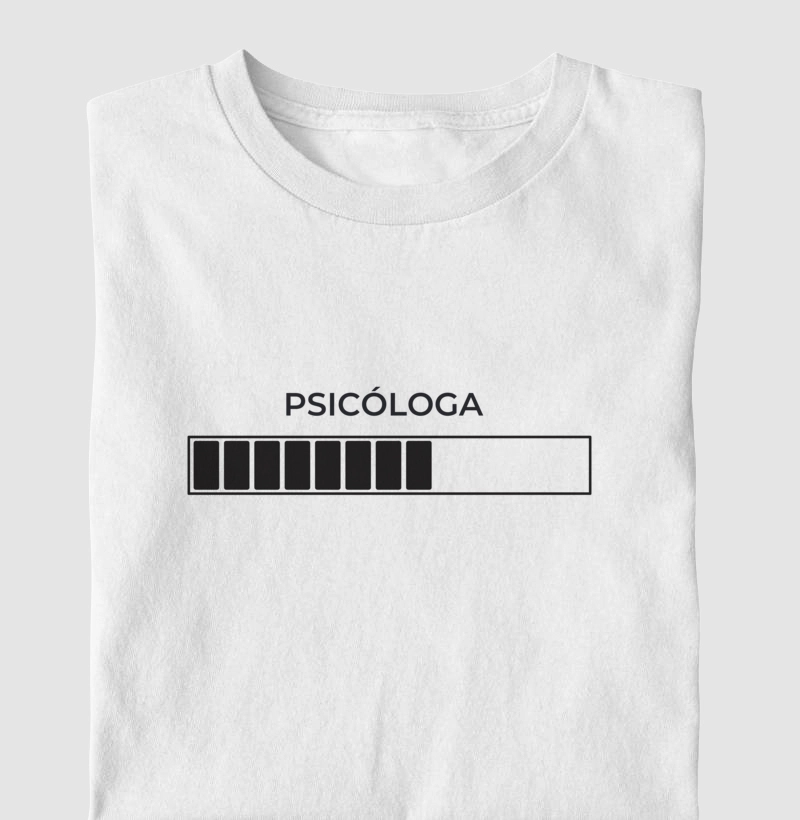 Camiseta psicóloga carregando 