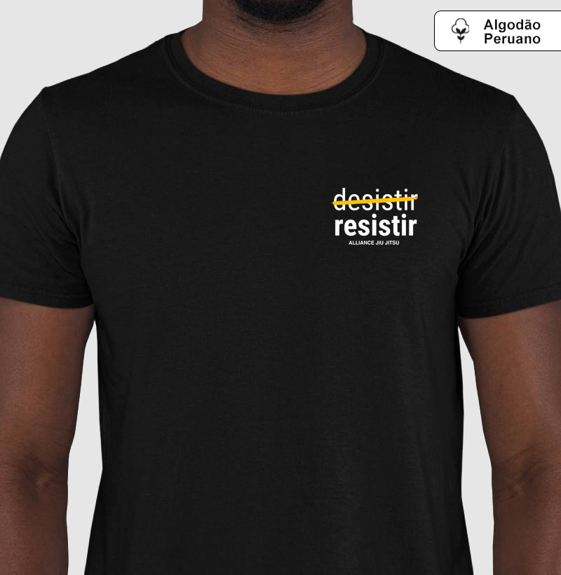 Camiseta Resistir pequeno I Preto