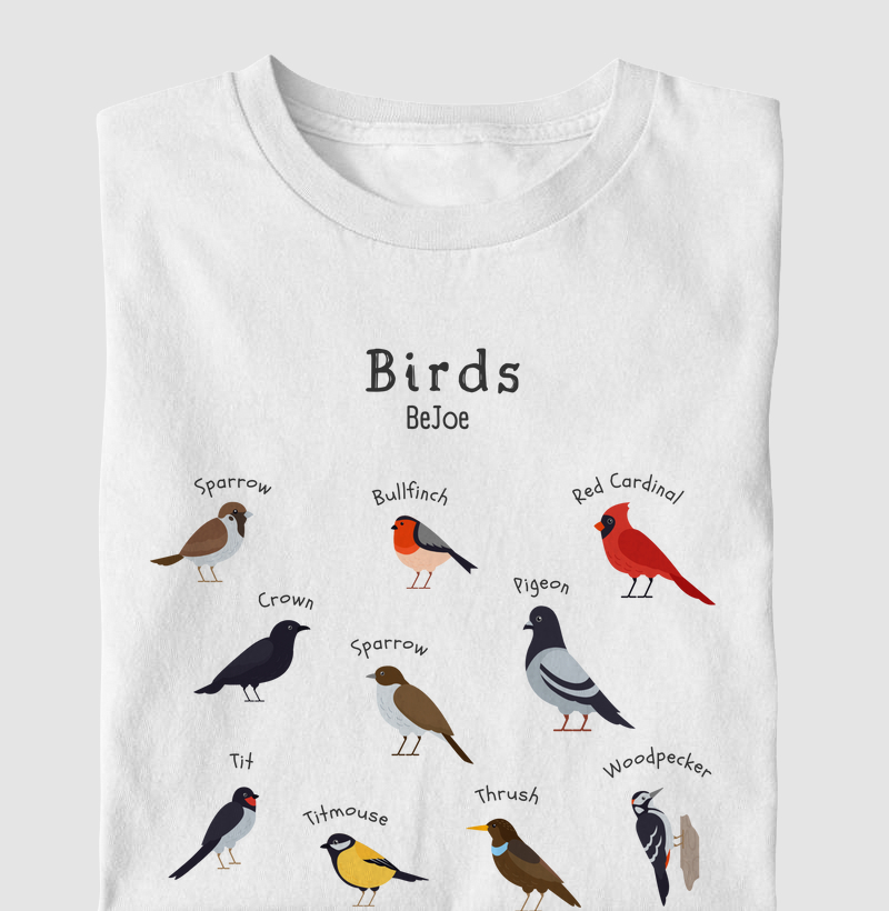 Camiseta Infantil Algodão com Estampa Birds BeJoe – BeJoe