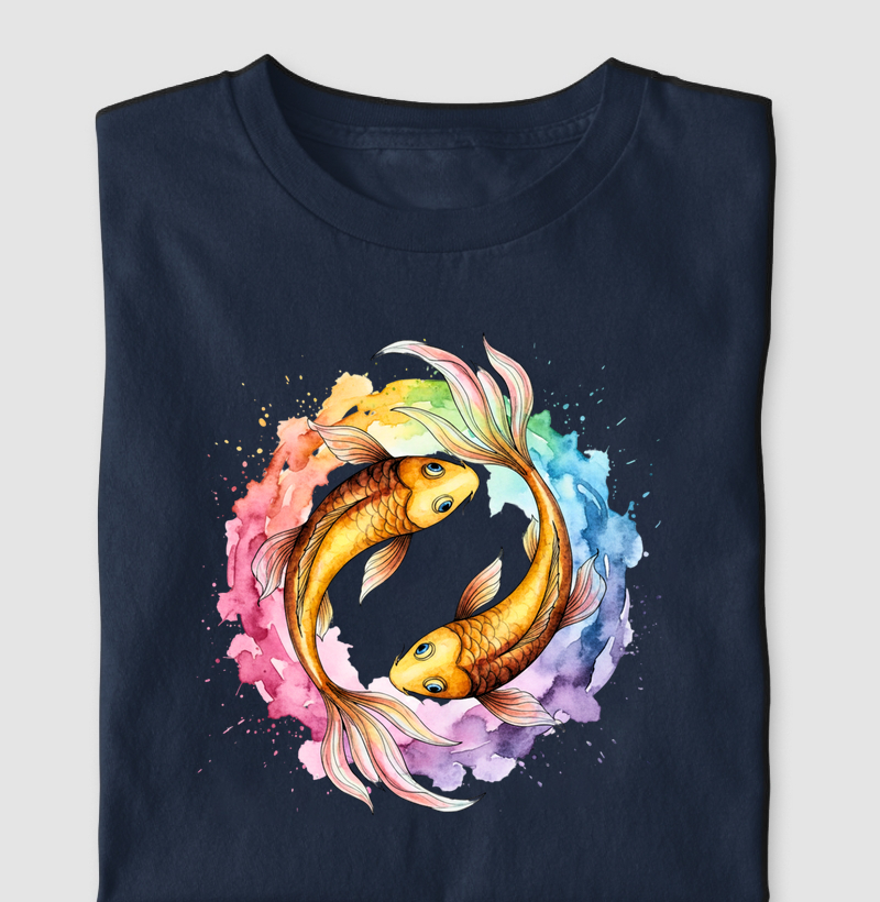 Peixes Dourados - Aquarela