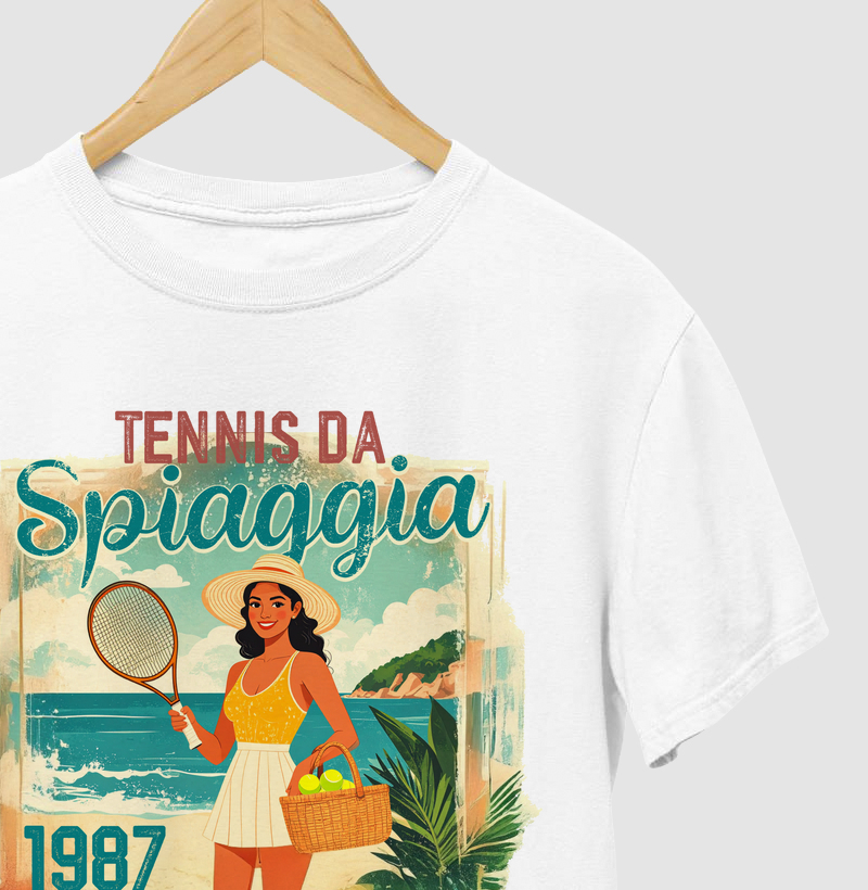 Tennis da Spiaggia Retro Poster