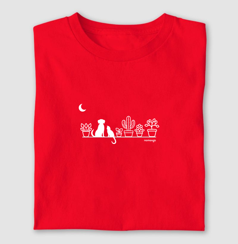 Camiseta Planta, Bicho e Lua – Encontro de Calmaria e Companhia - Na Manga