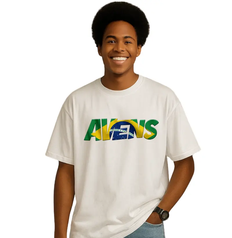 Camiseta AVENS Brasil — Estampa Bandeira