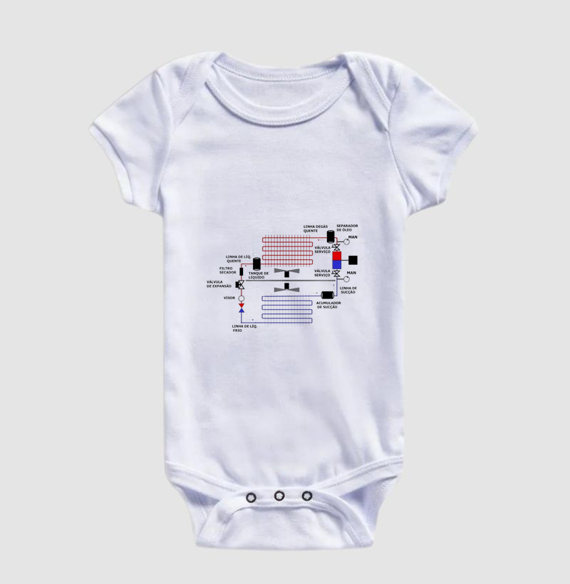 Camiseta Ciclo de Refrigeração - Estilo HVAC
