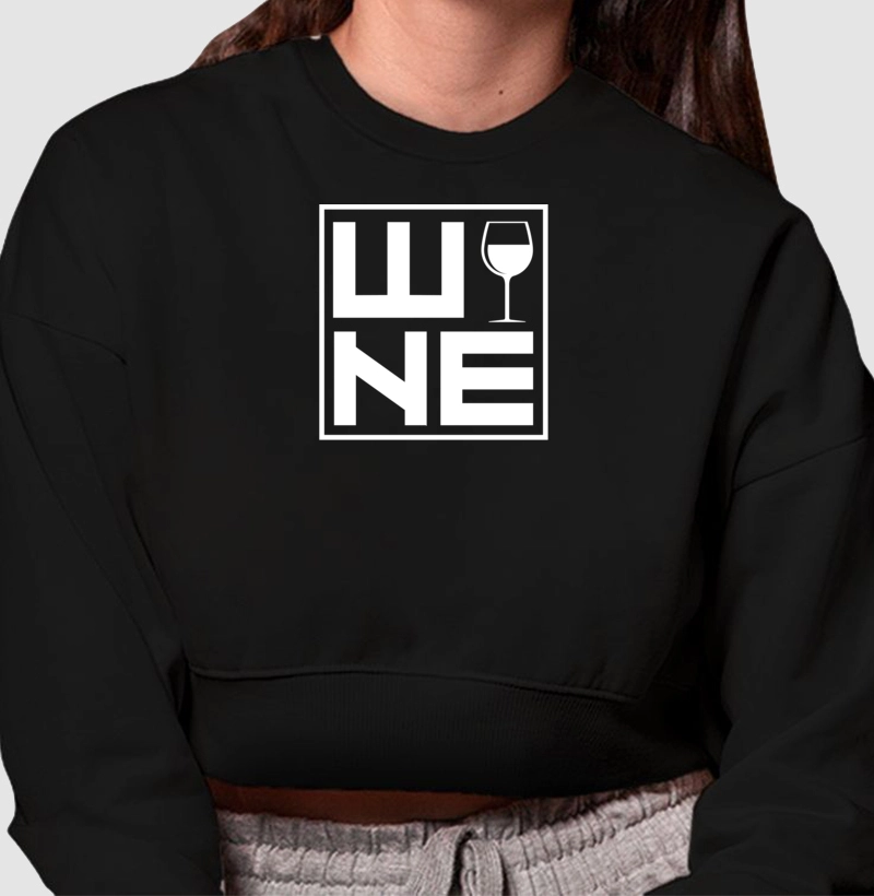 Moletom Cropped Wine