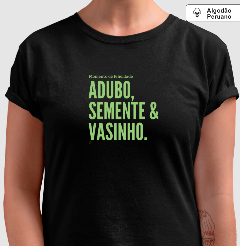 Adubo, semente e vasinho