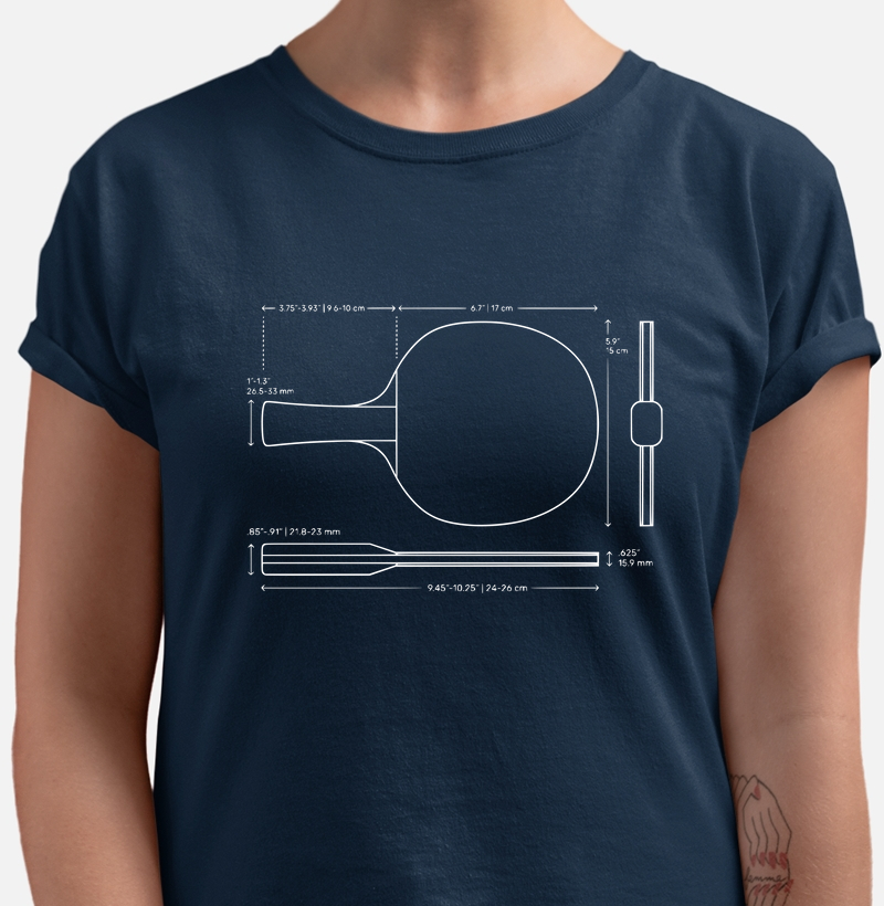 camiseta tenis de mesa - raquete