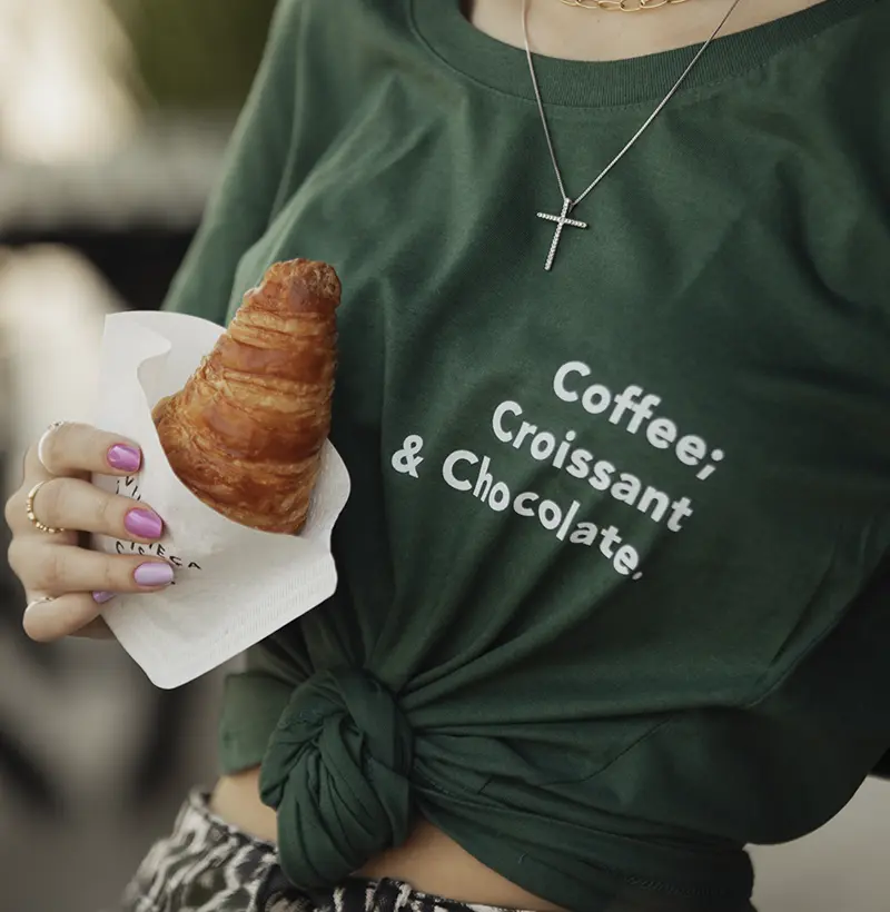 Coffee; Croissant & Chocolate.