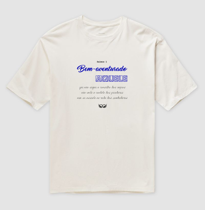 Camiseta Oversized Personalizada Salmo 1 