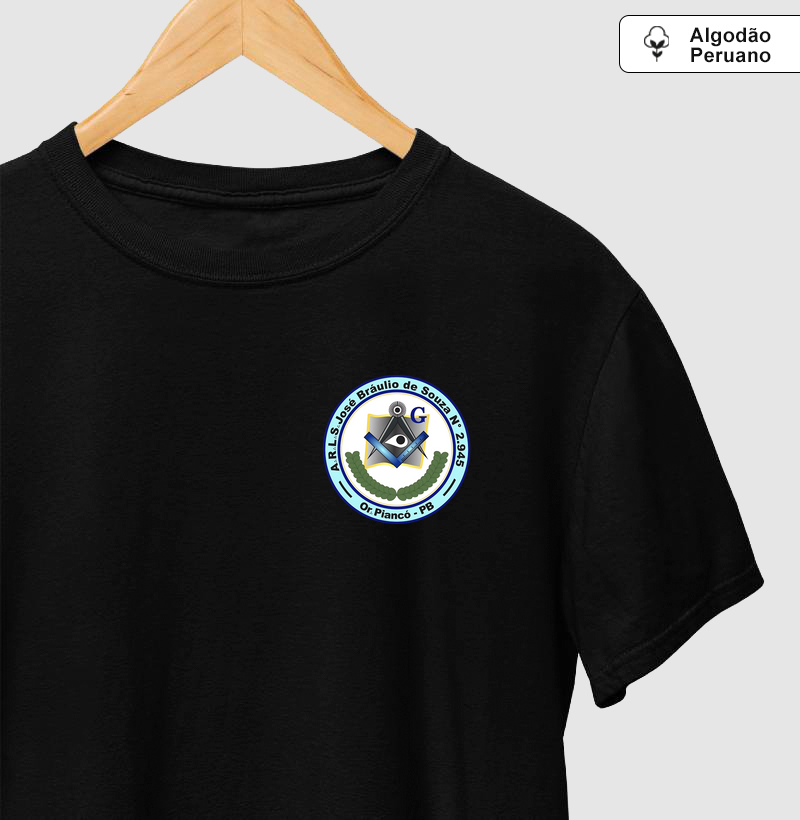 Camiseta Algodão Peruano ARLS José Bráulio de Souza Nº 2945 - Mr. GADU - Peito