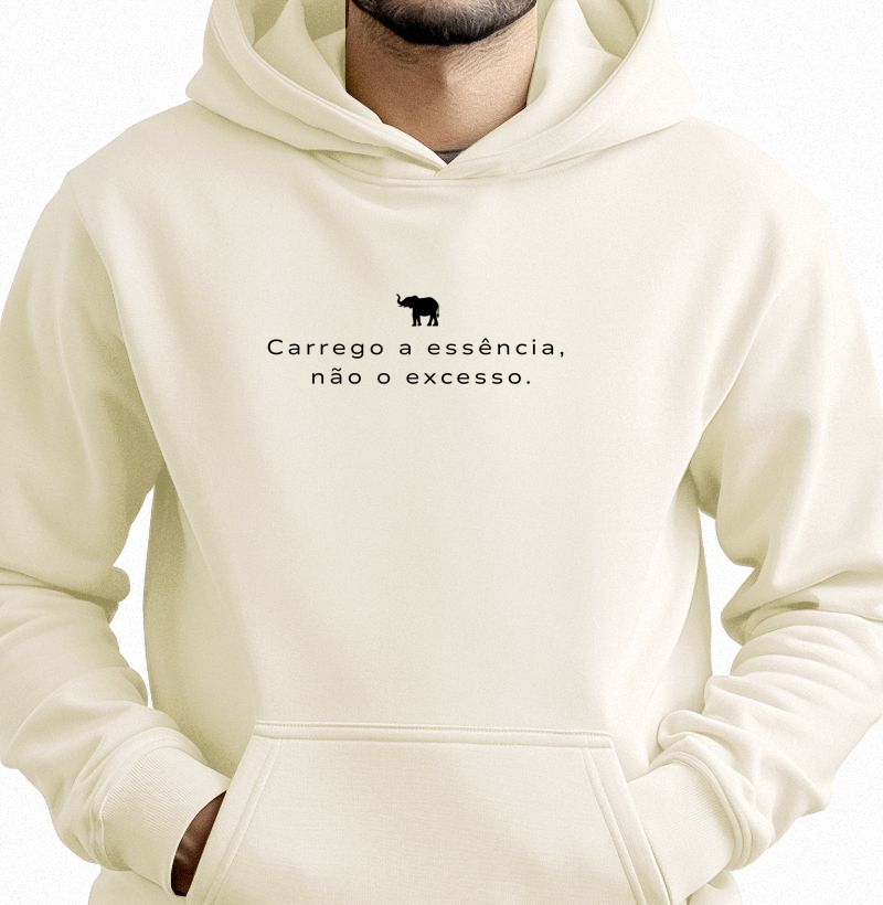 Hoodie Moletom Minimalista com Elefante | Animalis