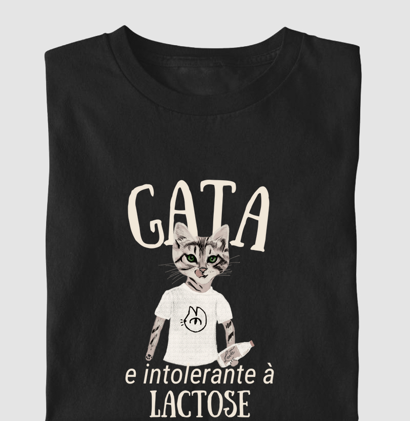 T-Shirt Gata e intolerante à lactose
