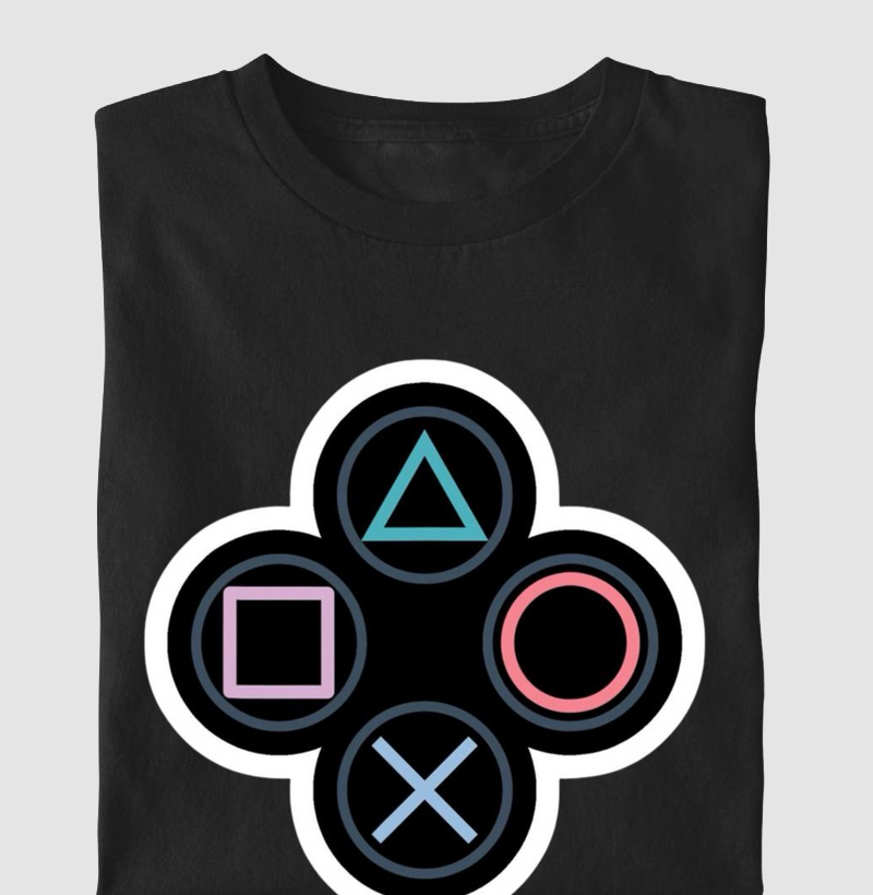 Camiseta Bottons Play - Tshirt Gamer