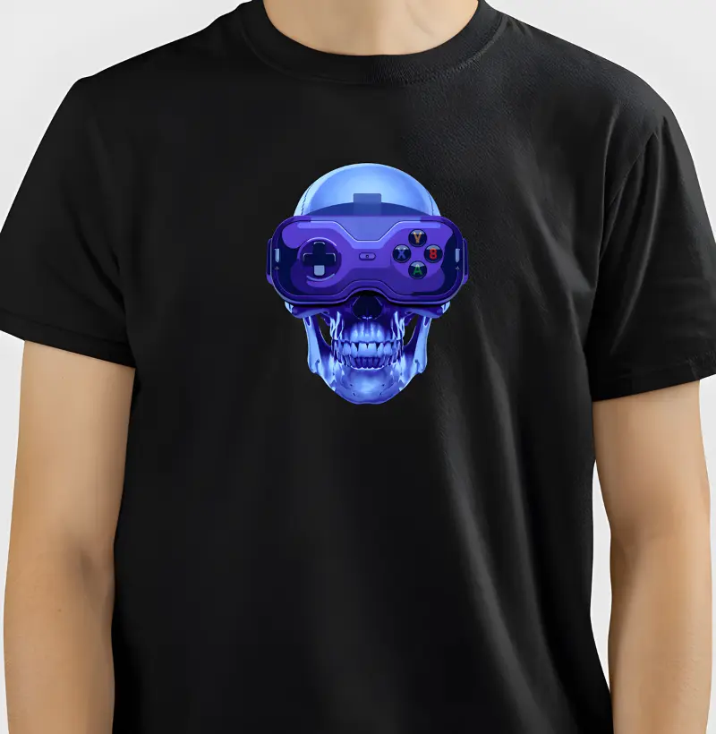 Camiseta Caveira Joystick