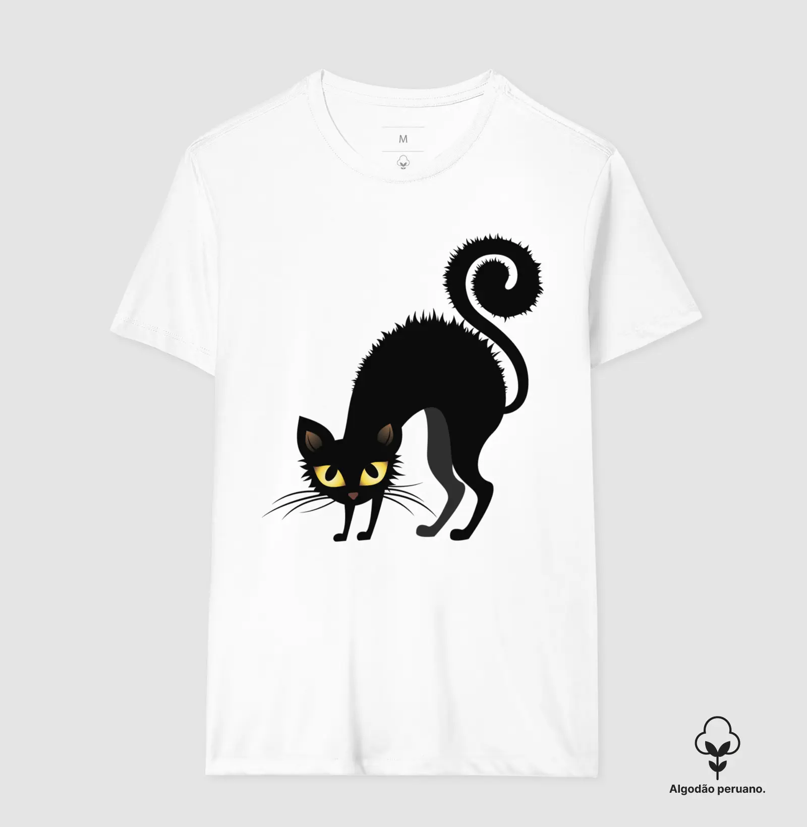 Camiseta Premium - Gato Preto