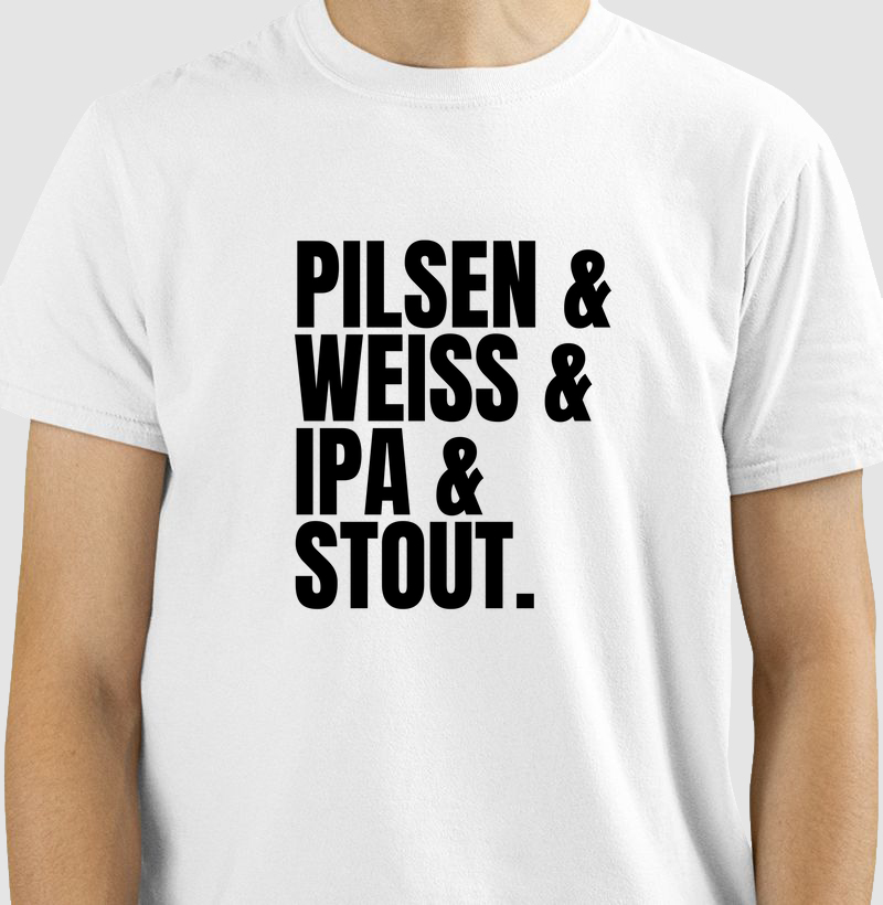 Camiseta Tipos Cerveja