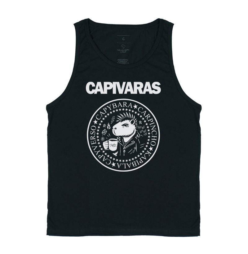 Camiseta Capivara Punk Rock