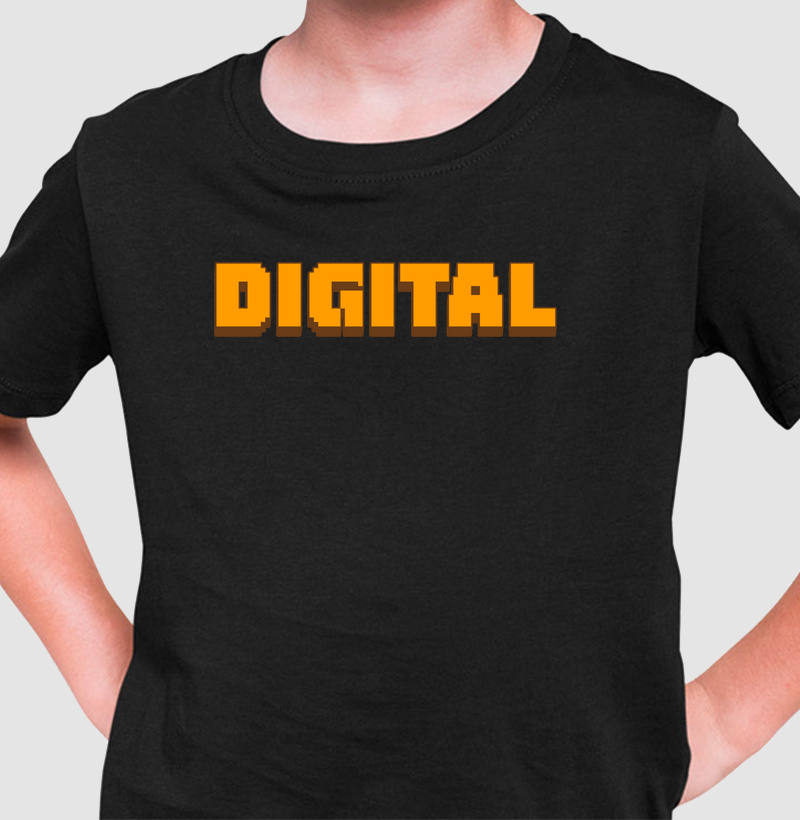 Digital Pixel: Camiseta Infantil - O Estilo Tecnológico que Marca Presença
