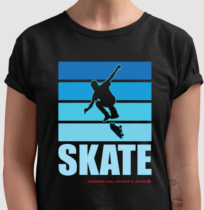 CAMISETA RESERVA.INK MASCULINA E FEMININA TRIBOS.etc ADVENTURE SKATE BLUE