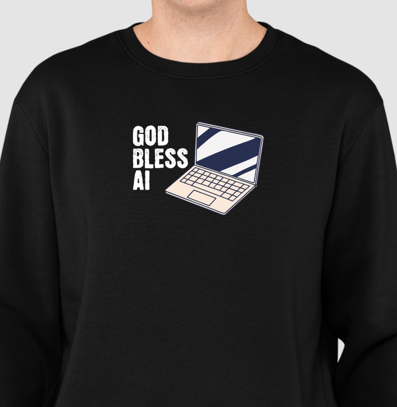 Rotina "God Bless AI" laptop