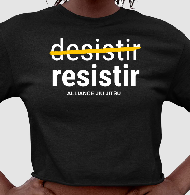 Cropped Resistir I Preto