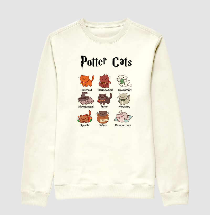 Potter Cats (Suéter Moletom)