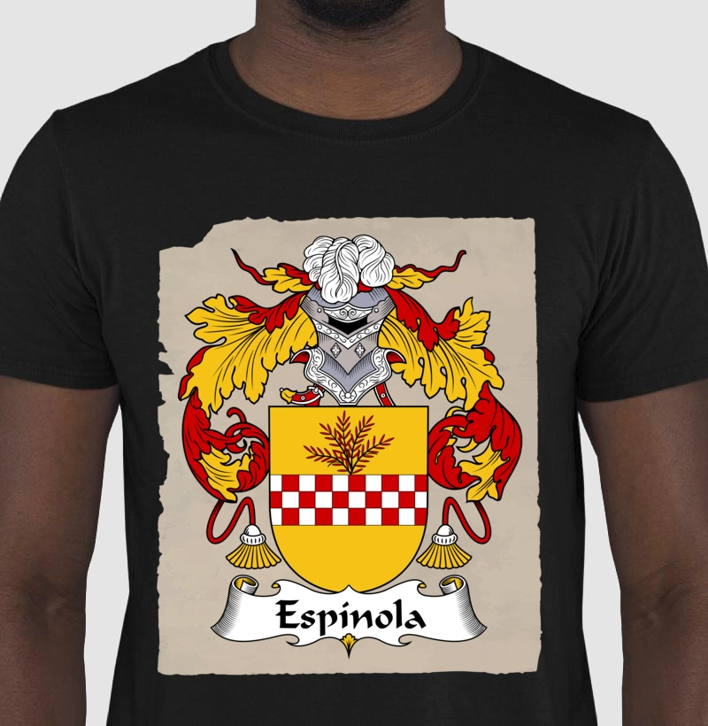 Camiseta Brasão Família Espinola Sobrenomes Simbolos