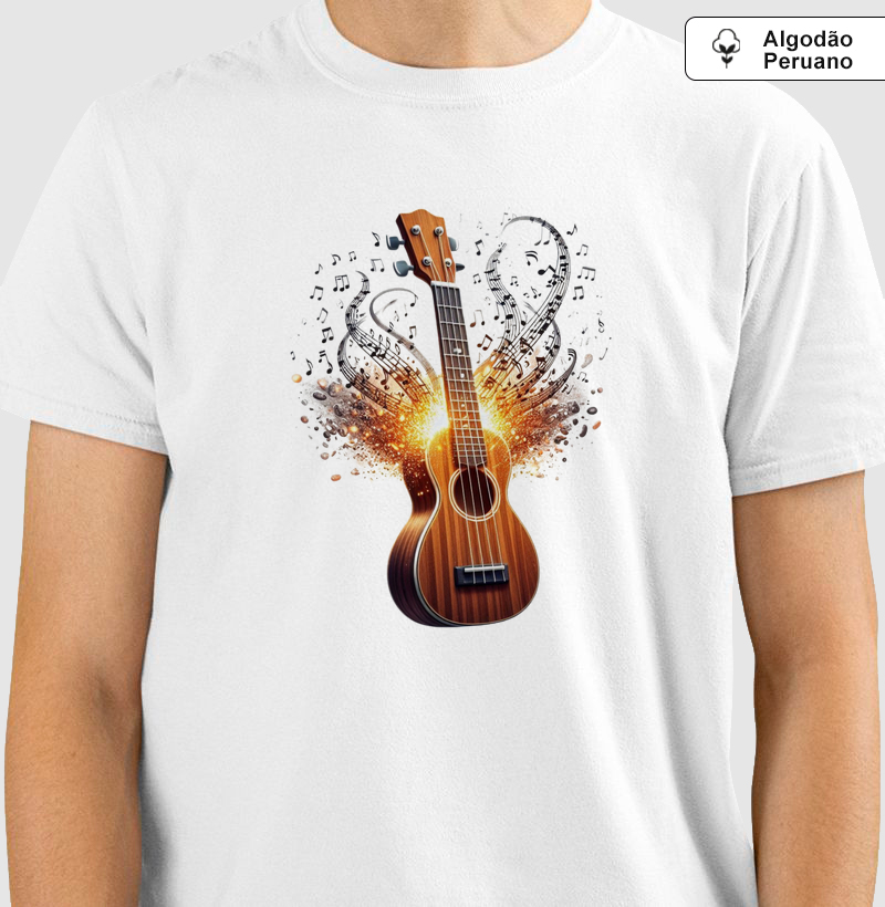 Camiseta Algodão Peruano - Instrumentos Violão 01
