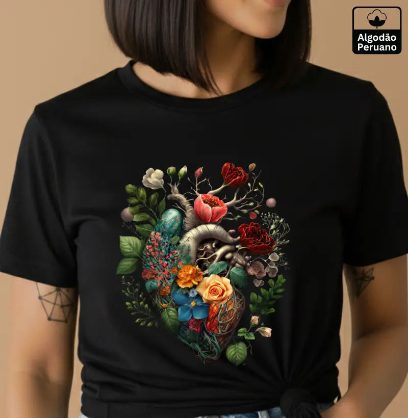 Bloom Heart - Algodão Peruano