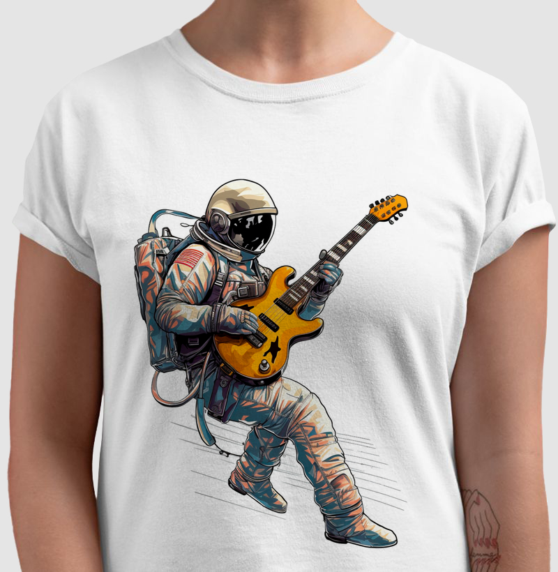 Camiseta Astronauta Guitarra