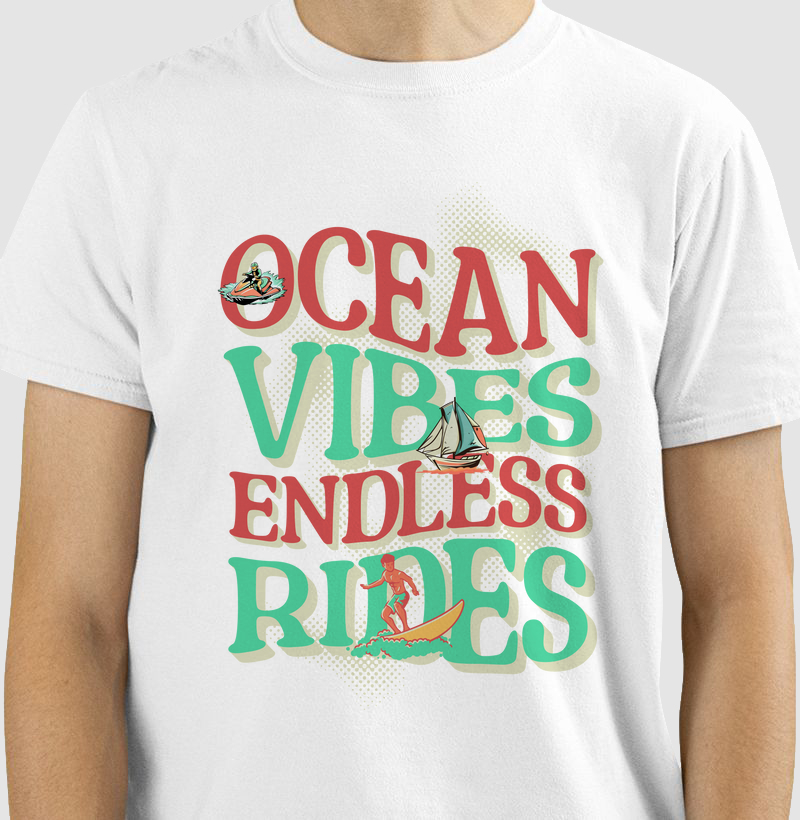 Ocean Vibes - Algodão 30.1 