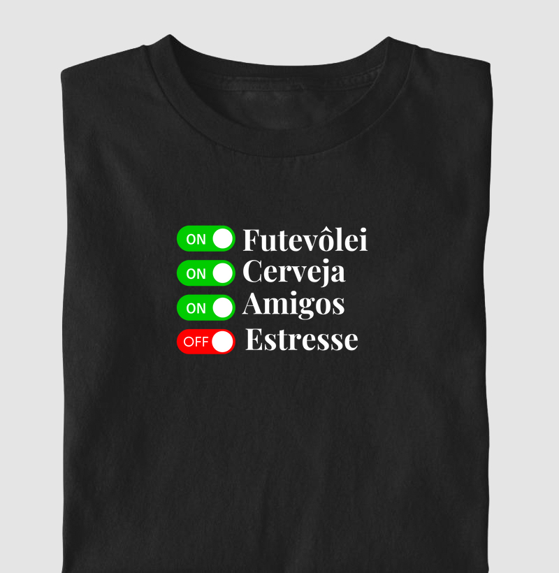 Camiseta Futevôlei on e estresse off