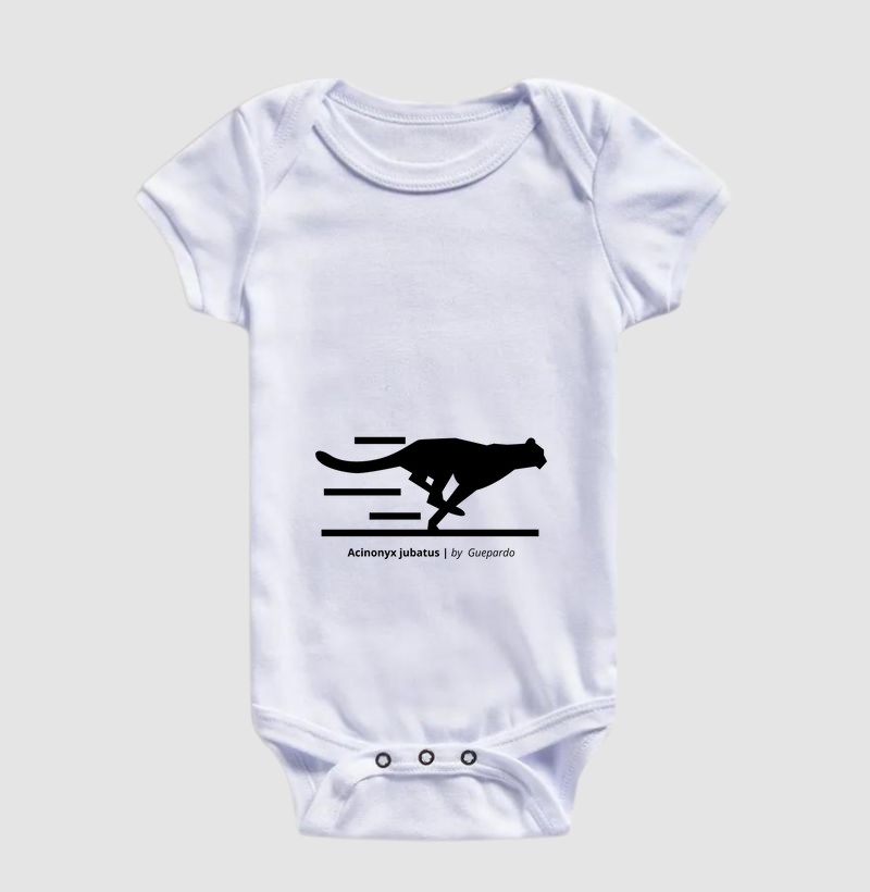 Body Infantil Animalis Guepardo 100% Algodão