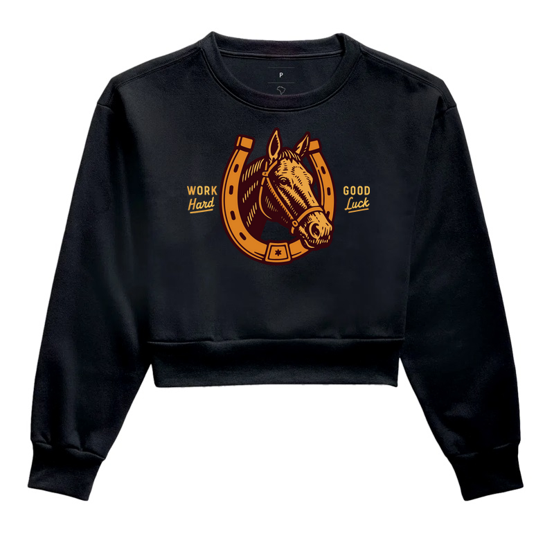 Cropped Moletom Country Work Hard Good Luck Magnata 556