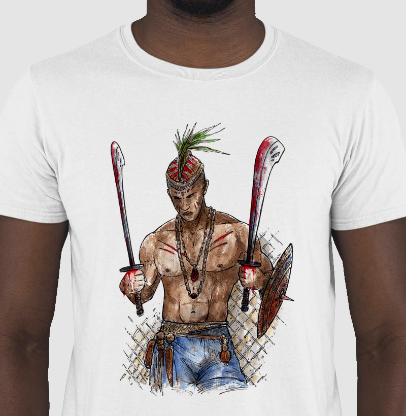 Camiseta Ogum A Força do Guerreiro em 100% Algodão