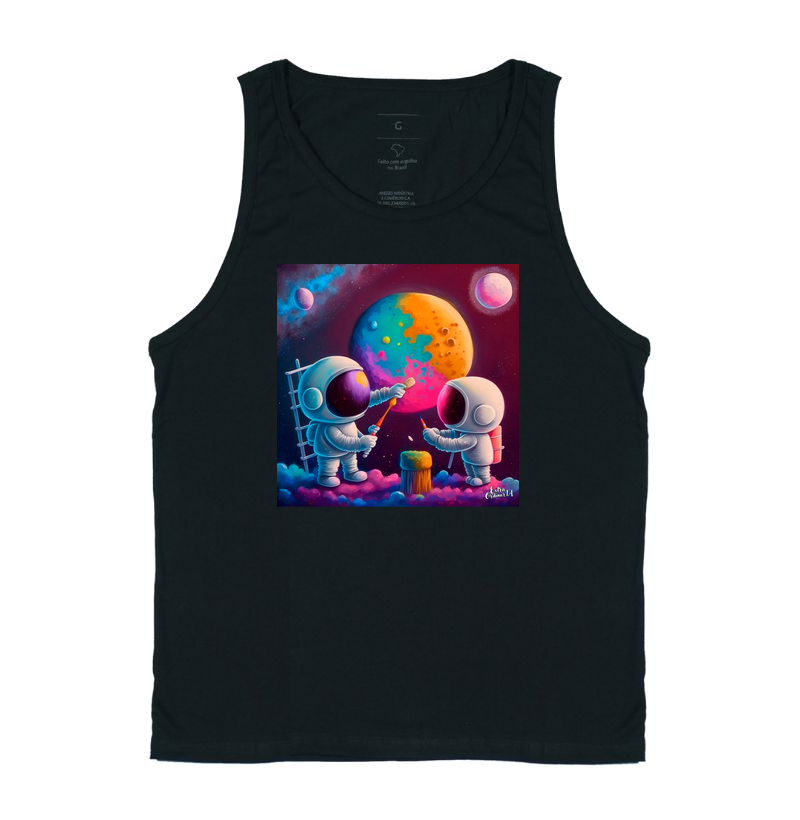 Astronautas Pintanda Lua 