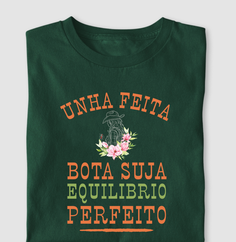 Unha feita, bota suja, equilibrio perfeito