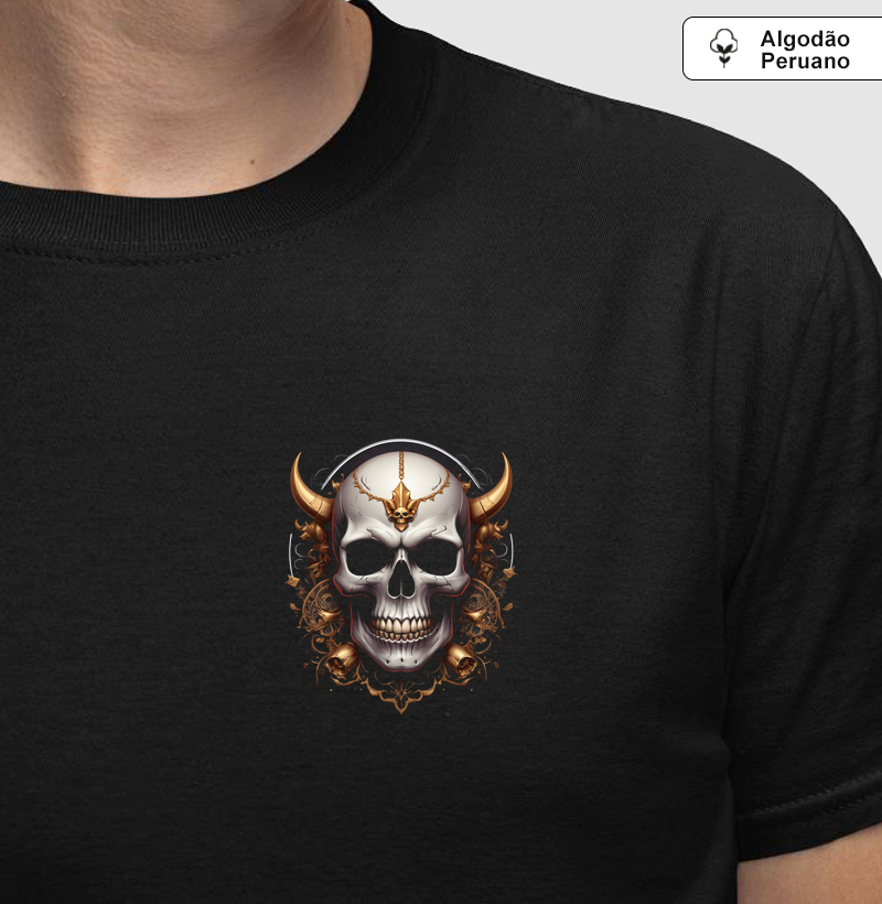 Caveira Ornamento Dourado