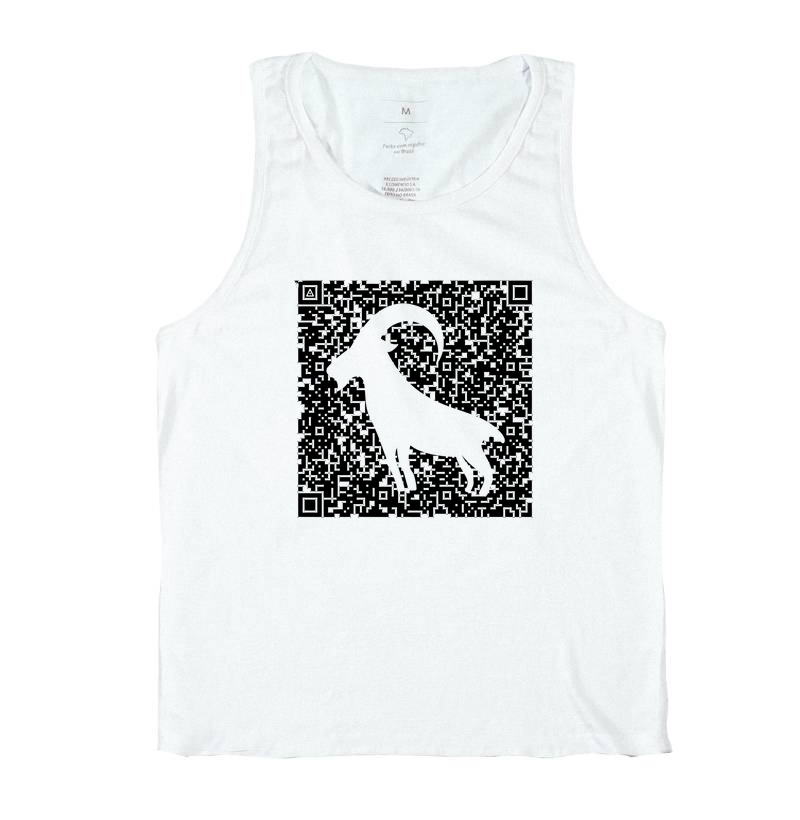 Camiseta Regata QR Bode - Mr. GADU - Branca