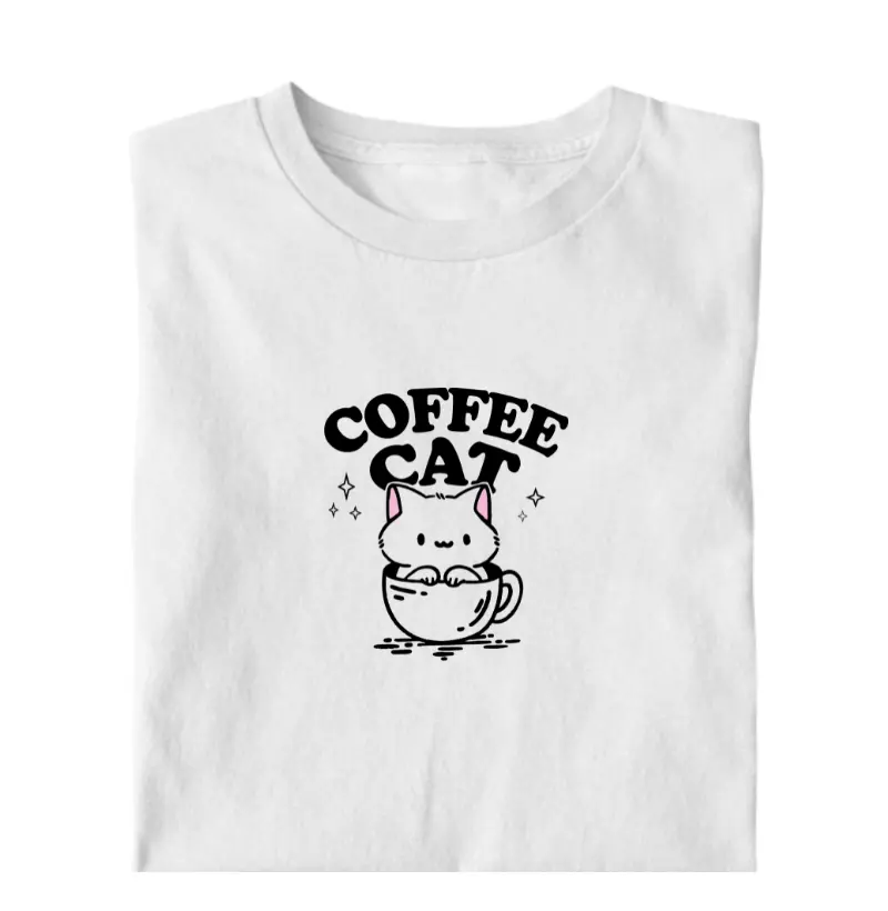 Coffee cat minimalist