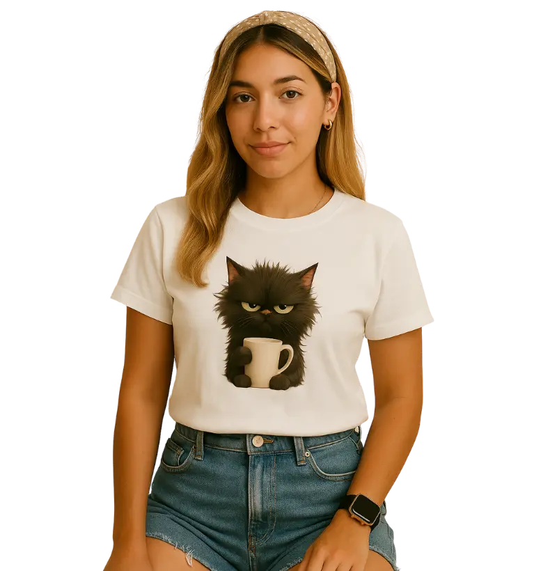 Nem todo gato é fofo de manhã - "Algodão Peruano".
