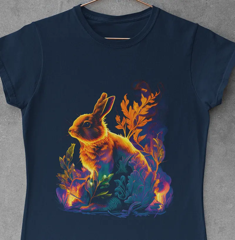 "Coelho de Fogo" Camiseta Elegante